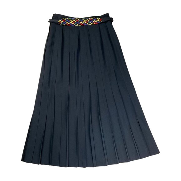 Austin Reed Dresses & Skirts - Austin Reed Vintage Pleated Black Wool Midi Skirt Size 10 29"